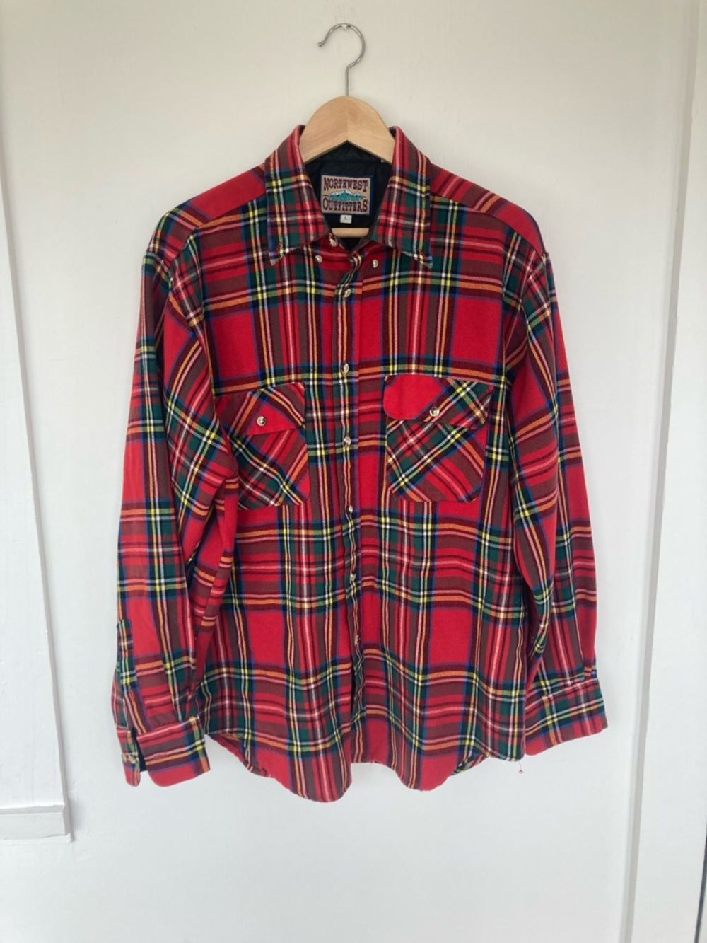 Wool plaid shirt